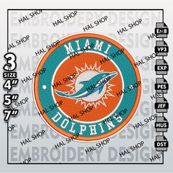 NFL Miami Dolphins Machine Embroidery, Embroidery Files, NFL Miami Embroidery, NFL Miami Dolphins logo embroidery design