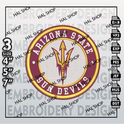 NCAA Arizona State Sun Devils Embroidery Designs, NCAA Logo Embroidery Files, Sun Devils Machine Embroidery Design