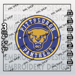 NCAA Pittsburgh Panthers Embroidery Designs, NCAA Logo Embroidery Files, Pittsburgh Panthers Machine Embroidery Design