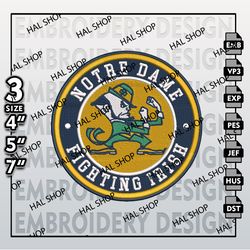 NCAA Notre Dame Fighting Irish Embroidery Designs, NCAA Logo Embroidery Files, Fighting Irish Machine Embroidery Design