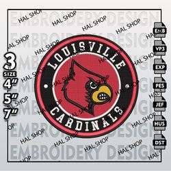 NCAA Louisville Cardinals Embroidery Designs, NCAA Logo Embroidery Files, Louisville Cardinals Machine Embroidery Design