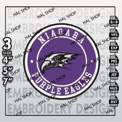 NCAA Niagara Purple Eagles Embroidery Designs, NCAA Logo Embroidery Files, Purple Eagles Machine Embroidery Design