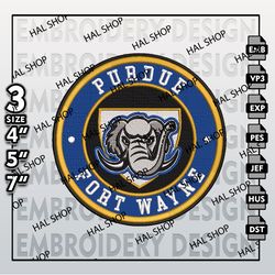 NCAA Purdue Fort Wayne Mastodons  Embroidery Designs, NCAA Logo Embroidery Files, Mastodons  Machine Embroidery Design