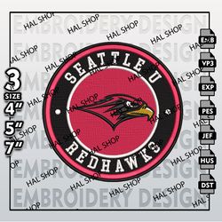 NCAA Seattle U Redhawks Embroidery Designs, NCAA Logo Embroidery Files, SUU Redhawks Machine Embroidery Design
