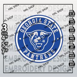 NCAA Georgia State Panthers Embroidery Designs, NCAA Logo Embroidery Files, Georgia State Panthers Embroidery Design