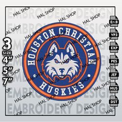 NCAA Houston Christian Huskies Embroidery Designs, NCAA Logo Embroidery Files, Huskies Machine Embroidery Design