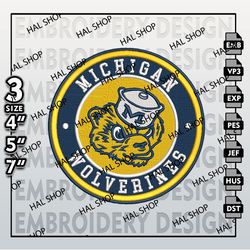 NCAA Michigan Wolverines Embroidery Designs, NCAA Logo Embroidery Files, Michigan Wolverines Machine Embroidery Design