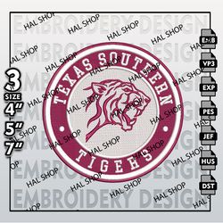 NCAA Texas Southern Tigers Embroidery Designs, NCAA Logo Embroidery Files, Southern Tigers Machine Embroidery Design