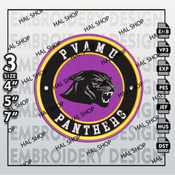 NCAA Prairie View A&M Panther Embroidery Designs, NCAA Logo Embroidery Files,  Panther Machine Embroidery Designs