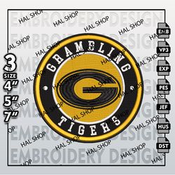 NCAA Grambling Tigers Embroidery Designs, NCAA Logo Embroidery Files,Grambling Tigers Machine Embroidery Designs