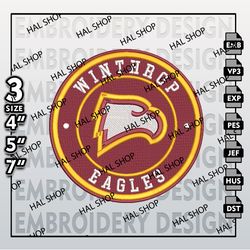 NCAA Winthrop Eagles Embroidery Designs, NCAA Logo Embroidery Files, Winthrop Eagles Machine Embroidery Designs