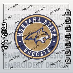 NCAA Montana State Bobcats Embroidery Designs, NCAA Logo Embroidery Files, State Bobcats Machine Embroidery Designs