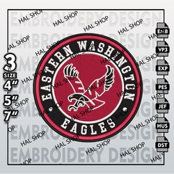 NCAA Eastern Washington Eagles Embroidery Designs, NCAA Logo Embroidery Files, Eagles Machine Embroidery Designs