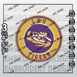 NCAA LSU Tigers Embroidery Designs, NCAA Logo Embroidery Files, LSU Tigers Machine Embroidery Designs