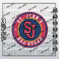 NCAA St. John's Red Storm Embroidery Designs, NCAA Logo Embroidery Files, Red Storm Machine Embroidery Designs