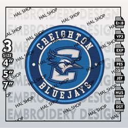 NCAA Creighton Bluejays Embroidery Designs, NCAA Logo Embroidery Files, Creighton Bluejays Machine Embroidery Designs