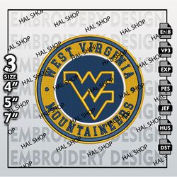 NCAA West Virginia Mountaineers Embroidery Designs, NCAA Logo Embroidery Files, Mountaineers Machine Embroidery Designs