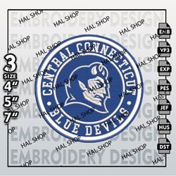 NCAA Central Connecticut Blue Devils Embroidery Designs, NCAA Devils Logo Embroidery Files, Machine Embroidery Designs