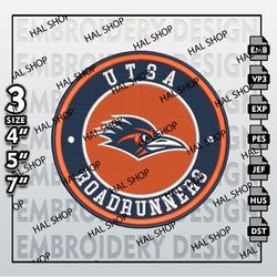 NCAA UTSA Roadrunners Embroidery Designs, NCAA UTSA Roadrunners Logo Embroidery Files, Machine Embroidery Designs