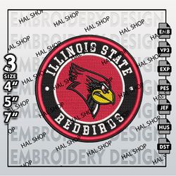 NCAA Illinois State Redbirds Embroidery Designs, NCAA State Redbirds Logo Embroidery Files, Machine Embroidery Designs