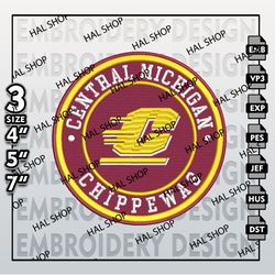 NCAA Central Michigan Chippe Embroidery Designs, NCAA Michigan Chippe Logo Embroidery Files, Machine Embroidery Designs