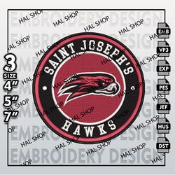NCAA Saint Joseph's Hawks Embroidery Designs, NCAA Joseph's Hawks Logo Embroidery Files, Machine Embroidery Designs