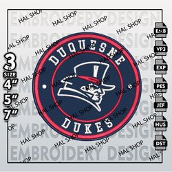 NCAA Duquesne Dukes Embroidery Designs, NCAA Duquesne Dukes Logo Embroidery Files, Machine Embroidery Designs
