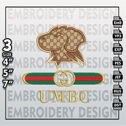 Gucci NCAA Teams Embroidery Files, NCAA Gucci UMBC Retrievers Embroidery Design, NCAA Machine Embroidery
