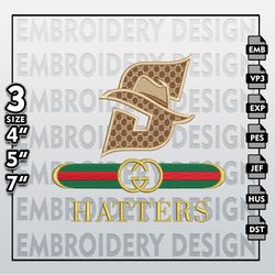 NCAA Stetson Hatters Embroidery Files, NCAA Gucci Stetson Hatters Embroidery Design, NCAA Machine Embroider