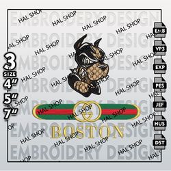 NCAA Gucci Boston University Terriers Embroidery Files, NCAA Boston University Embroidery Design, NCAA Machine Embroider