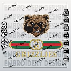 NCAA Gucci Montana Grizzlies Embroidery Files, NCAA Montana Grizzlies Embroidery Design, NCAA Machine Embroider