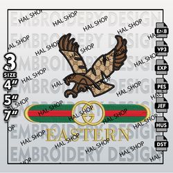 NCAA Gucci Eastern Washington Embroidery Files, NCAA Eastern Washington Eagles Embroidery Design, NCAA Machine Embroider