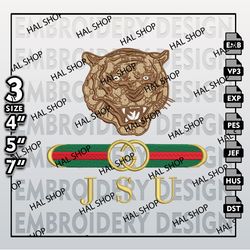 NCAA Gucci Jackson State Tigers Embroidery Files, NCAA Jackson State Tigers Embroidery Design, NCAA Machine Embroider