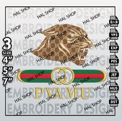 NCAA Gucci Prairie View A&M Panthers Embroidery Files, NCAA Panthers Embroidery Design, NCAA Machine Embroider