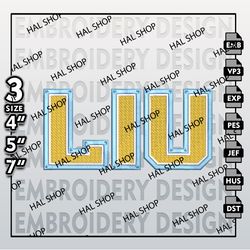 NCAA Long Island University Sharks Embroidery Designs, NCAA Logo Embroidery Files, Machine Embroidery Design.s