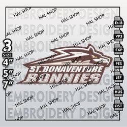 NCAA St Bonaventure, St Bonaventure Bonnies Embroidery Designs, NCAA Logo Embroidery Files, Machine Embroidery Pattern