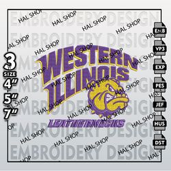Western Illinois Leathernecks Embroidery Designs, NCAA Logo Embroidery Files, Machine Embroidery Pattern.