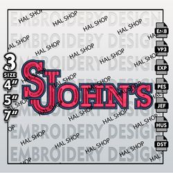 St Johns Red Storm Embroidery Designs, NCAA Logo Embroidery Files, NCAA St Johns, Machine Embroidery Pattern.
