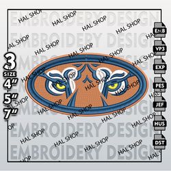 Auburn Tigers Embroidery Files, NCAA Logo Embroidery Designs, NCAA Tigers, Machine Embroidery Designs.