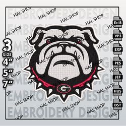Georgia Bulldogs Embroidery Files, NCAA Logo Embroidery Designs, NCAA Bulldogs, Machine Embroidery Designs.