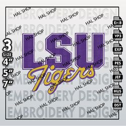 LSU Tigers Embroidery Files, NCAA Logo Embroidery Designs, NCAA Tigers Machine Embroidery Designs.