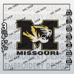 Missouri Tigers Embroidery Files, NCAA Logo Embroidery Designs, NCAA Tigers, Machine Embroidery Designs.