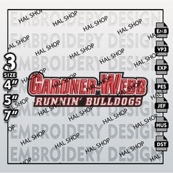 NCAA Gardner-Webb Runnin Bulldogs Embroidery Designs, NCAA Logo Embroidery Files, Bulldogs Machine Embroidery Designs.