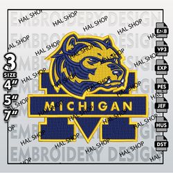 Michigan Wolverines Embroidery Files, NCAA Logo Embroidery Designs, NCAA Wolverines Machine Embroidery Designs.