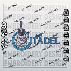 NCAA Embroidery Files, The Citadel Bulldogs Embroidery Designs, The Citadel Bulldogs, Machine Embroidery Files.