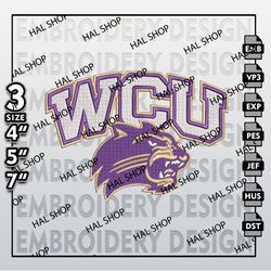 NCAA Western Carolina Catamounts Embroidery Designs, NCAA Logo Embroidery Files, Catamounts Machine Embroidery Design.