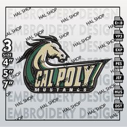 Cal Poly Mustangs Roadrunners Embroidery Designs, NCAA Logo Embroidery Files Machine Embroidery Pattern.