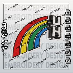 Hawaii Rainbow Warriors Embroidery Files, NCAA Logo Embroidery Designs, NCAA Warriors, Machine Embroidery Designs.