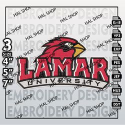 Lamar Cardinals Embroidery Designs, NCAA Logo Embroidery Files, NCAA Cardinals, Machine Embroidery Pattern.
