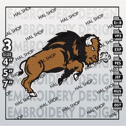 North Dakota State Bison Embroidery Designs, NCAA Logo Embroidery Files, NCAA North Dakota Machine Embroidery Pattern.
